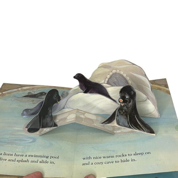 A Visit To The Zoo Vintage Functional Hallmark Pop Up Book - Picture 5 of 8